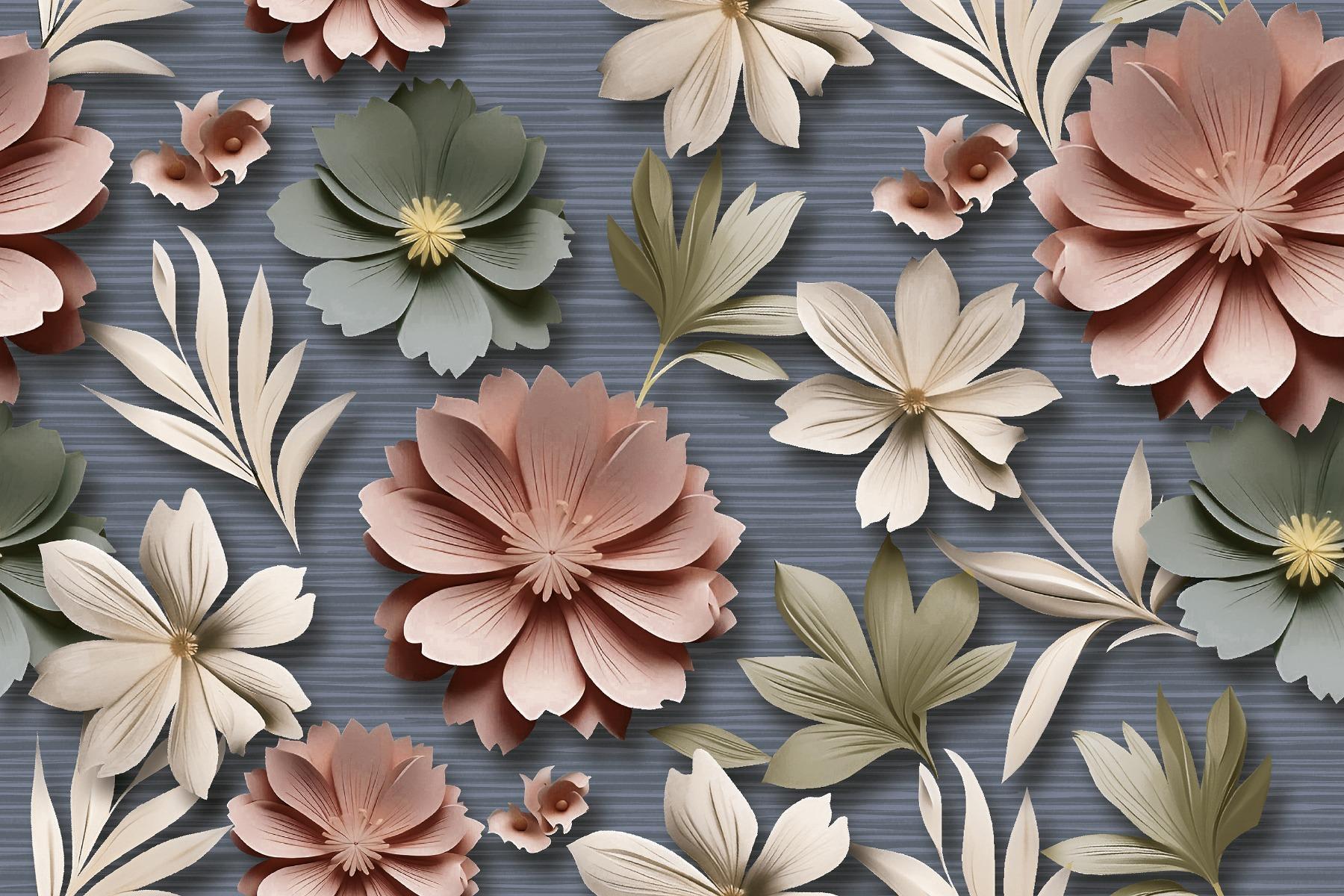 Glossy Finish  SHG Brushed Elegant 3D Flowers HL Ceramic tile 300x450 mm