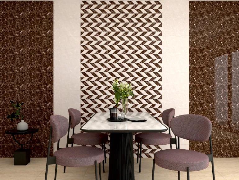 Glossy Finish SHG Brick Linear Wood HL   Ceramic tile 300x450 mm