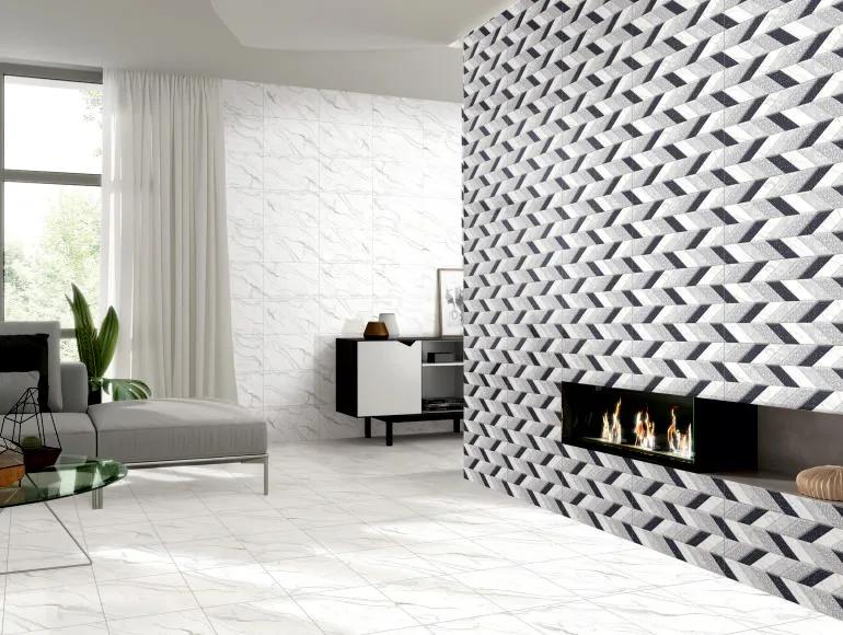 Matte Finish SFM Calacatta Marble White Ceramic tile 300x300 mm