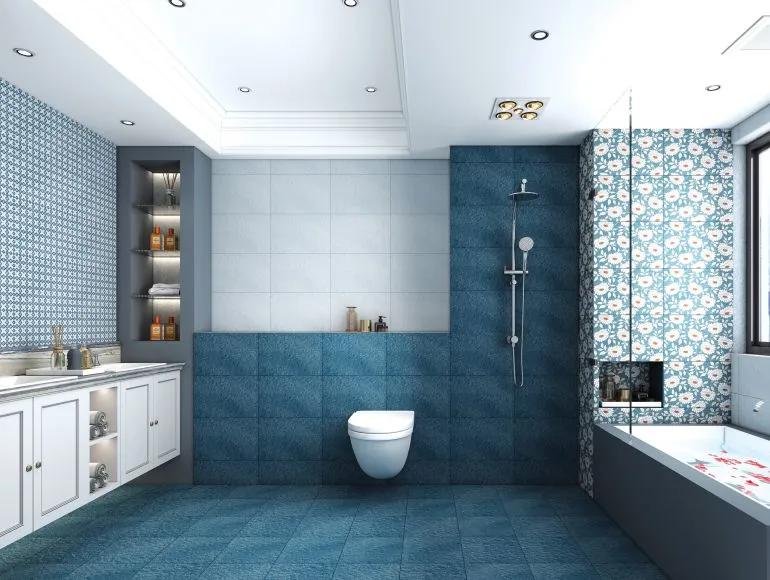 Glossy Finish SDG Arador Blue LT Ceramic tile 300x450 mm