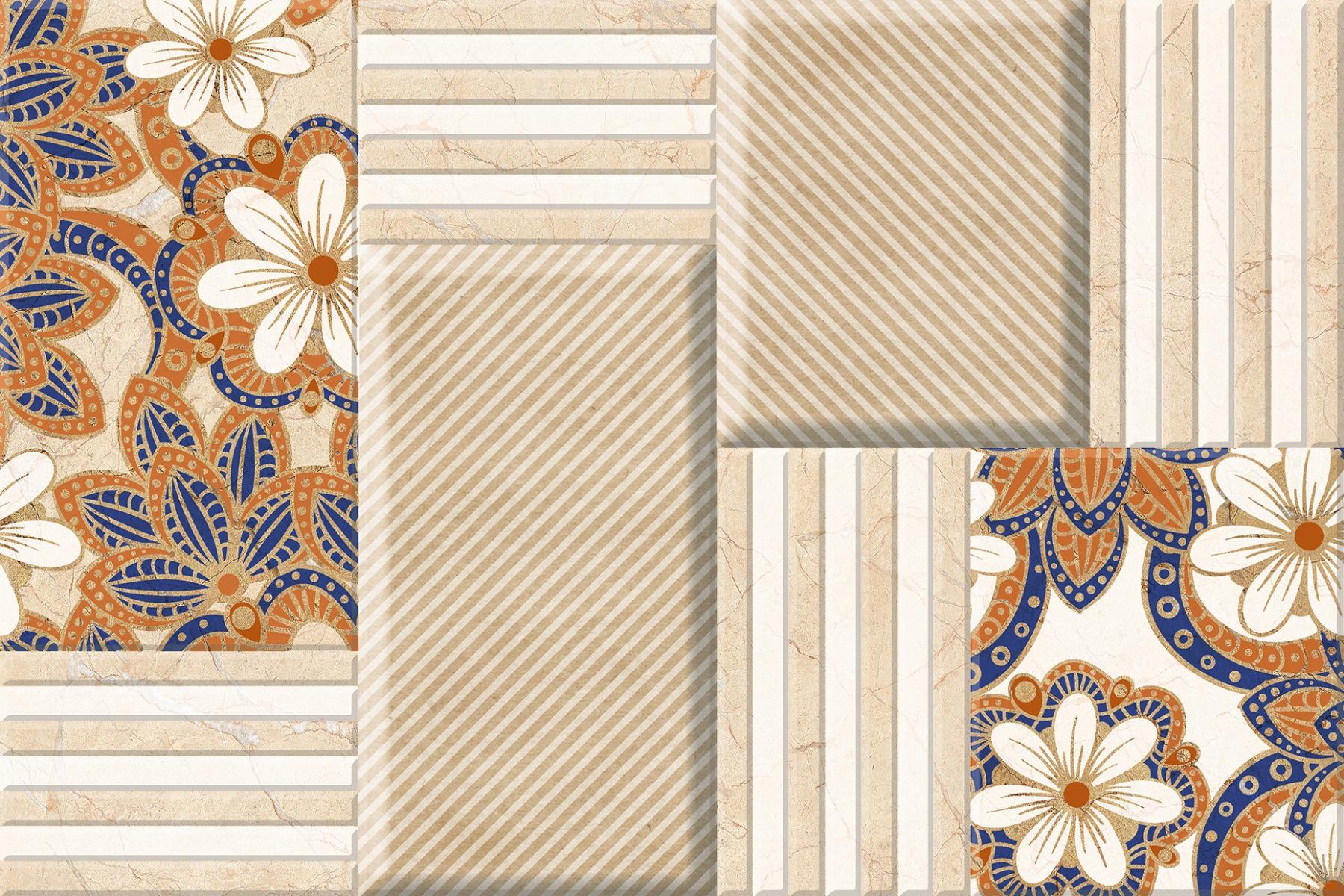 Flower Tiles for Bathroom Tiles, Kitchen Tiles, Balcony Tiles