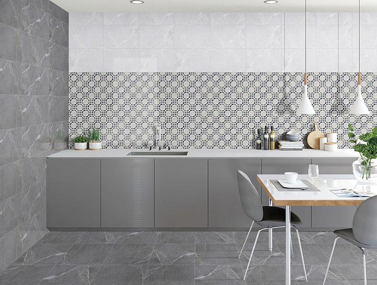 Glossy Finish SBG Stonemood Grey Lt Ceramic tile 300x450 mm