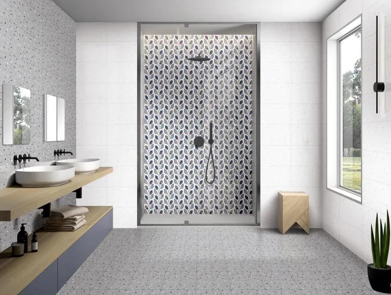 Matte Finish SFM Chips Grey DK Ceramic tile 300x300 mm
