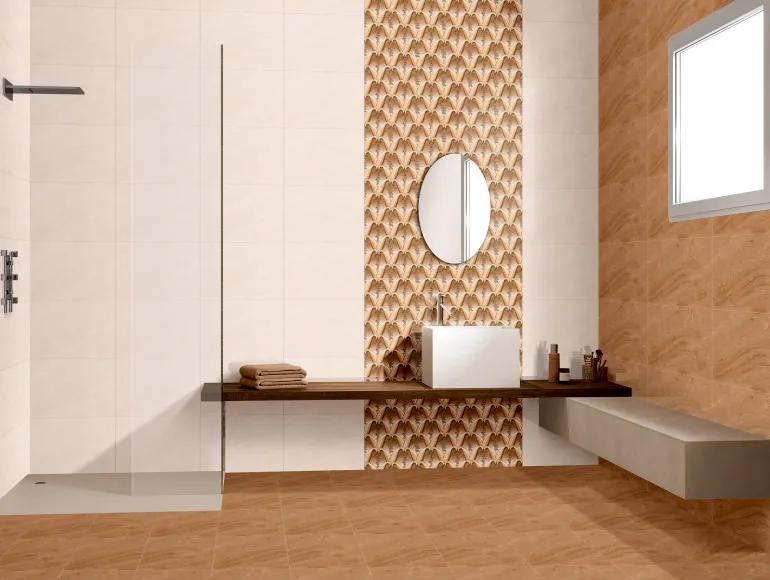 Glossy Finish  SBG Brown River Wave Ceramic tile 300x450 mm