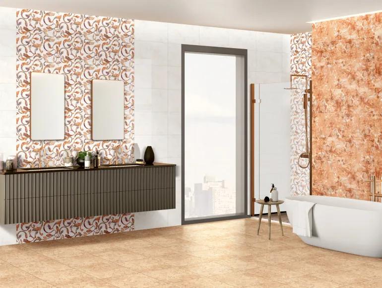 Glossy Finish SBG Fluid Marble Beige LT Ceramic tile 300x450 mm