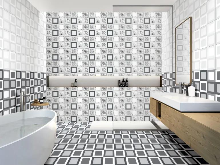 Matte Finish  SHM Multi Frames Flowers HL Ceramic tile 300x450 mm