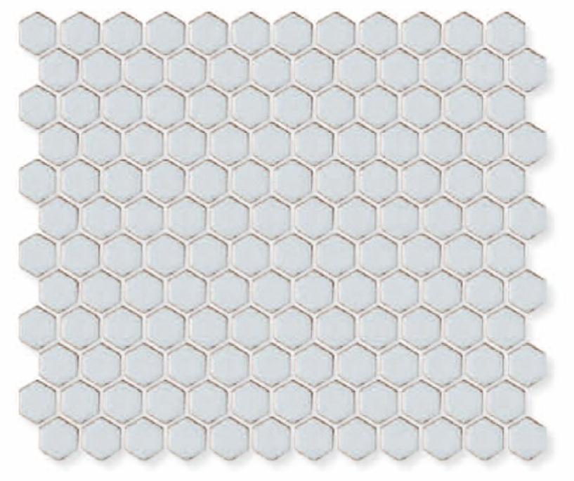 Glossy Finish Silver Gloss 3D Mini Hexagon Ceramic tile 255x295 mm