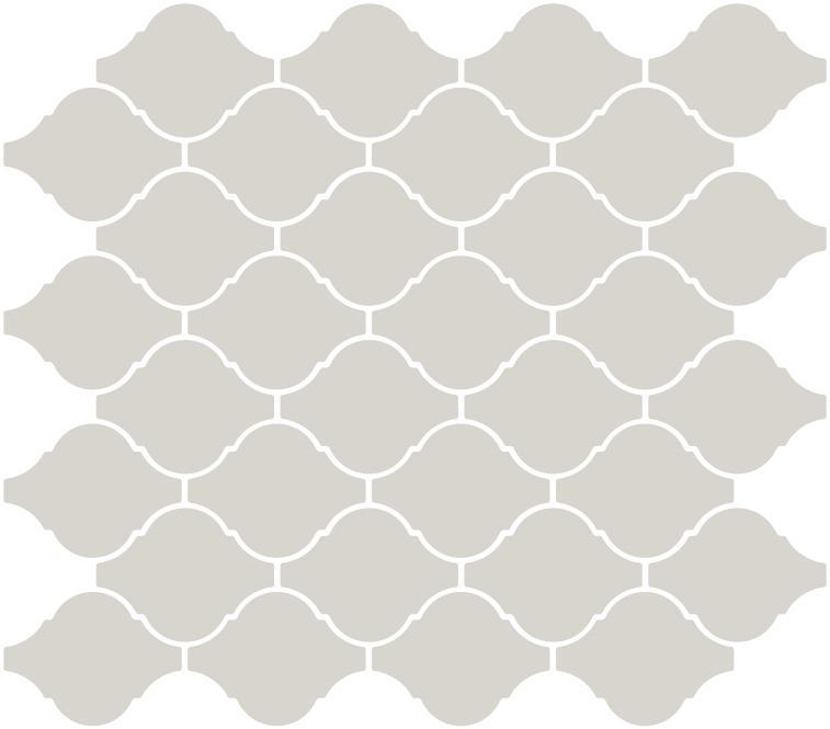 Glossy Finish Silver Gloss Arabesque Ceramic tile 245x285 mm