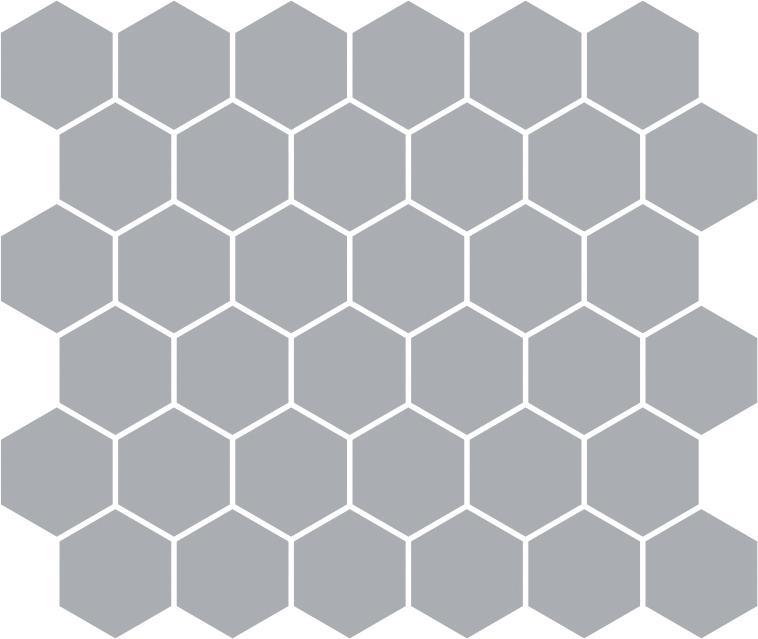 Glossy Finish Silver Gloss Honeycomb Ceramic tile 277x322 mm