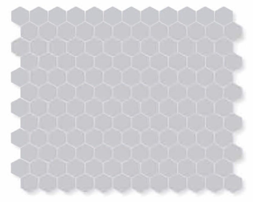 Glossy Finish Silver Gloss Mini Hexagon Ceramic tile 255x295 mm