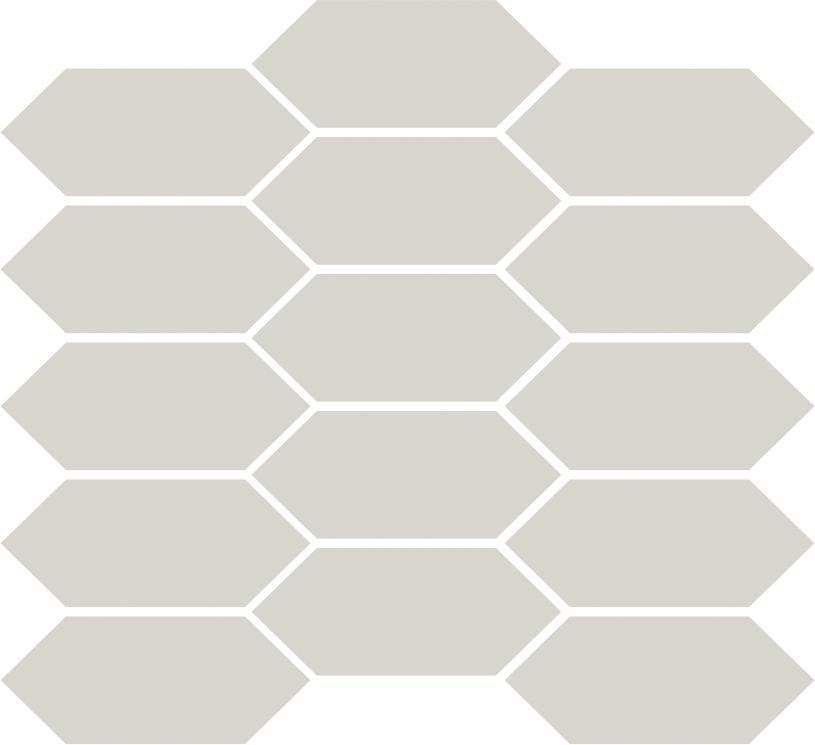 Glossy Finish Silver Gloss Picket Ceramic tile 258x288 mm