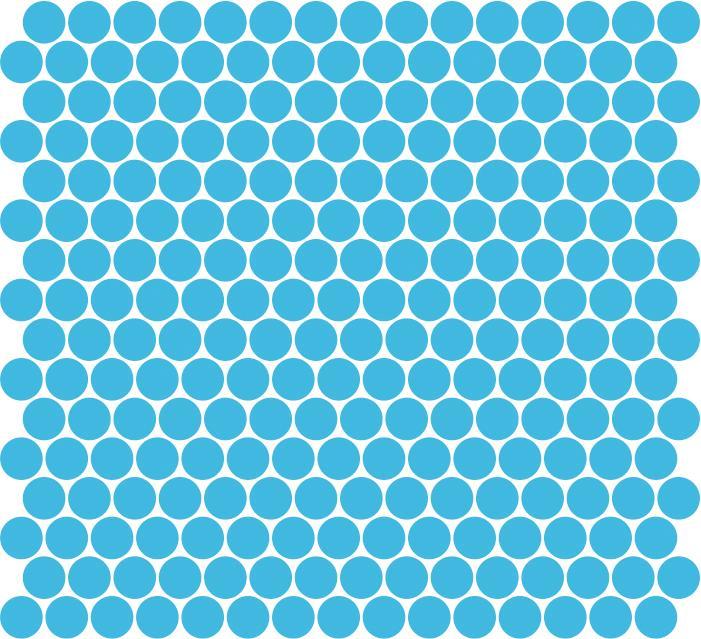 Glossy Finish Sky Gloss Penny Round Ceramic tile 294x313 mm