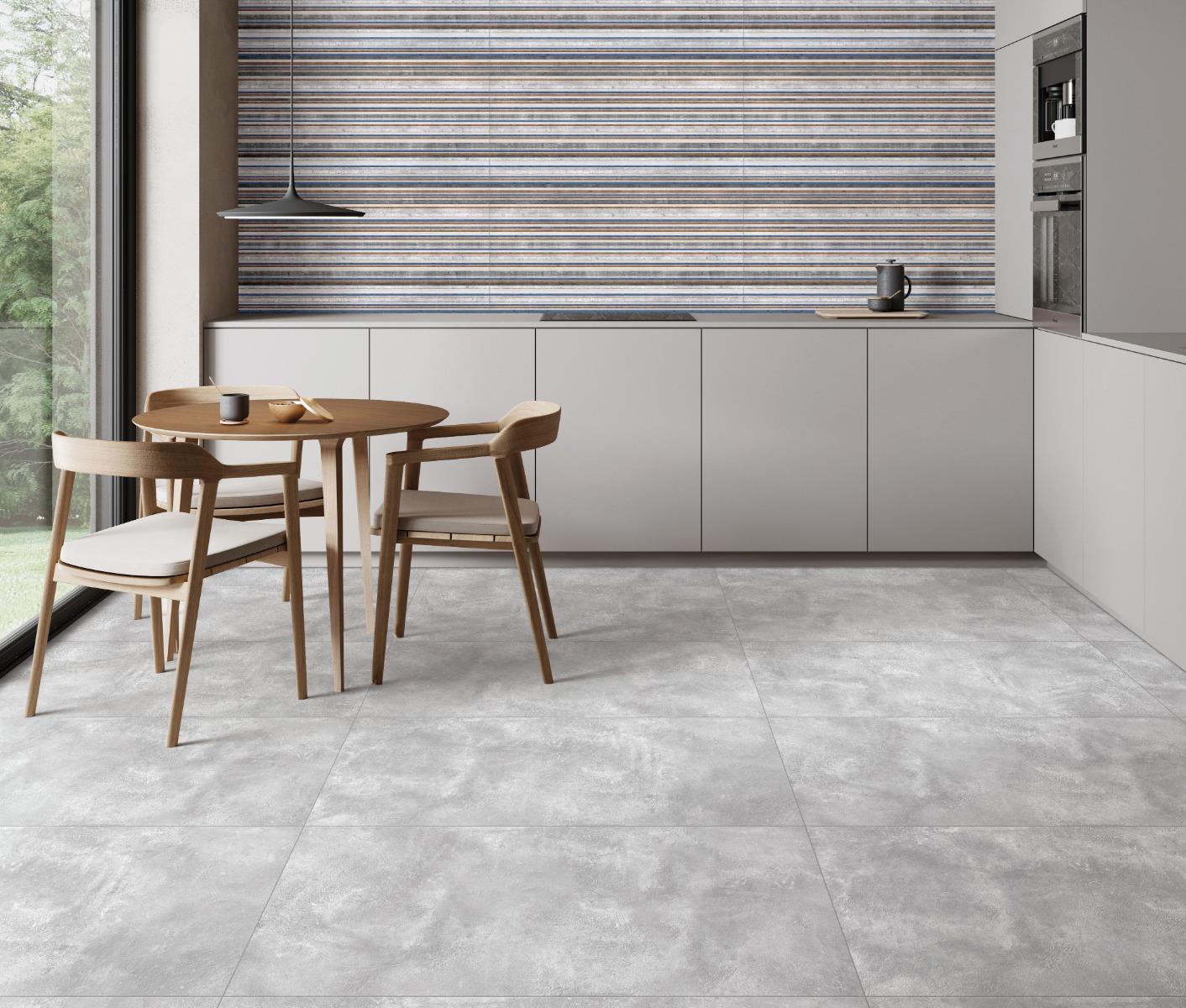 Matte Finish Linea Decor Sandy Smoke Multi Glazed Vitrified Tiles 600x1200 mm