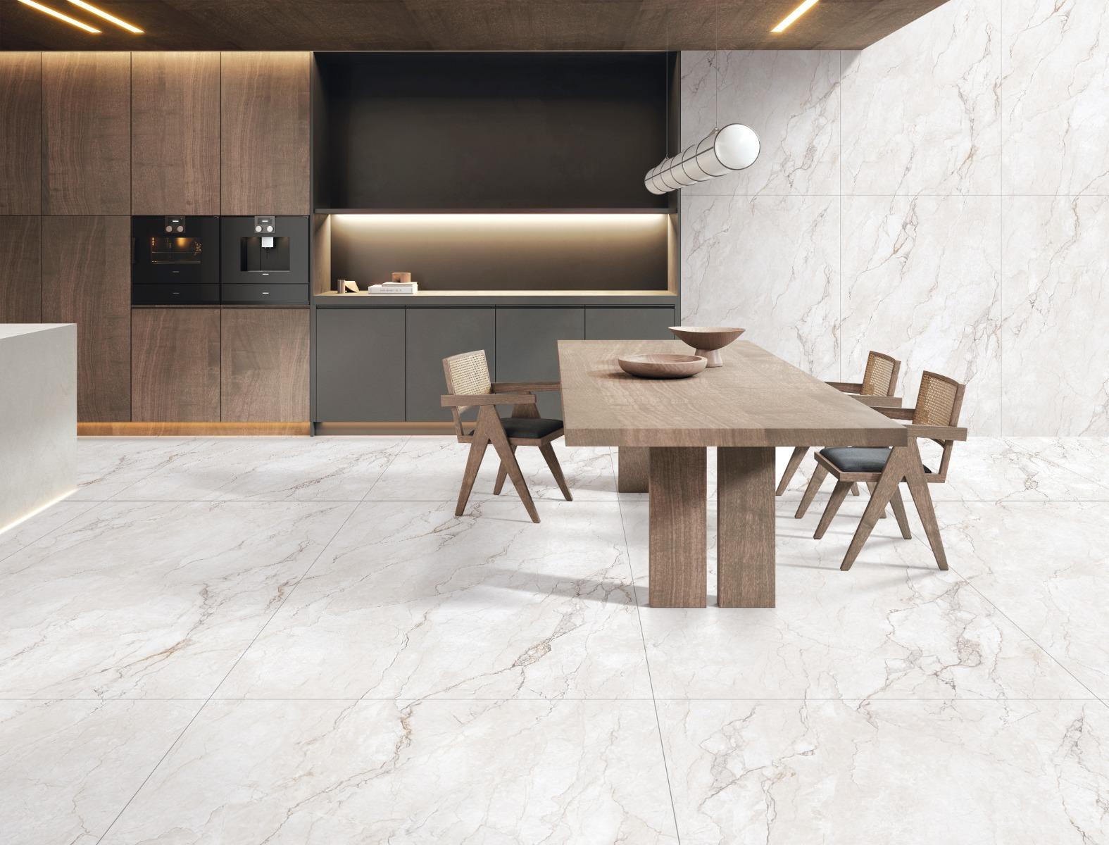 Matte Finish Snow Drift Papertouch Glazed Vitrified Tiles Floor Tiles