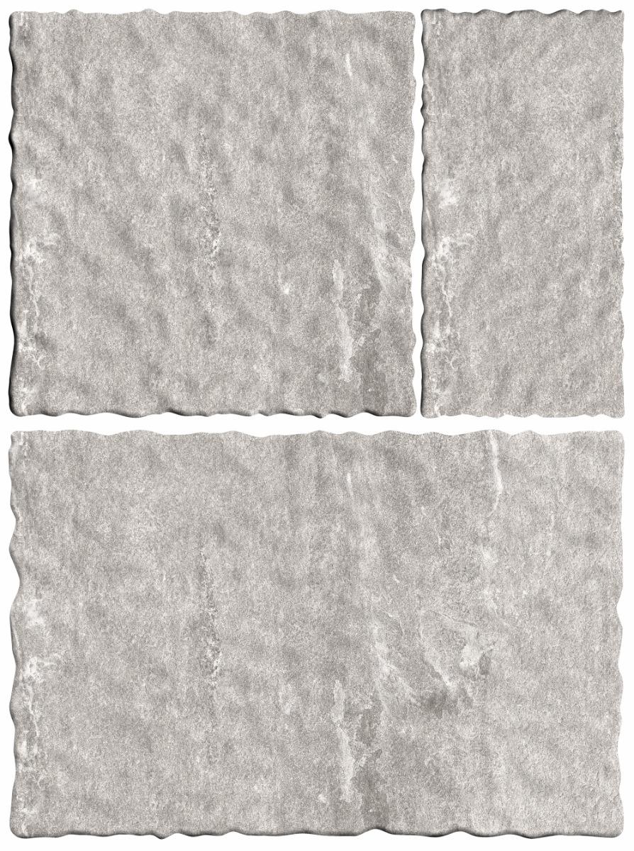 Matte Finish Steel Wavy Edge Modular Vitrified tile 455X305, 305X305,155X305 mm