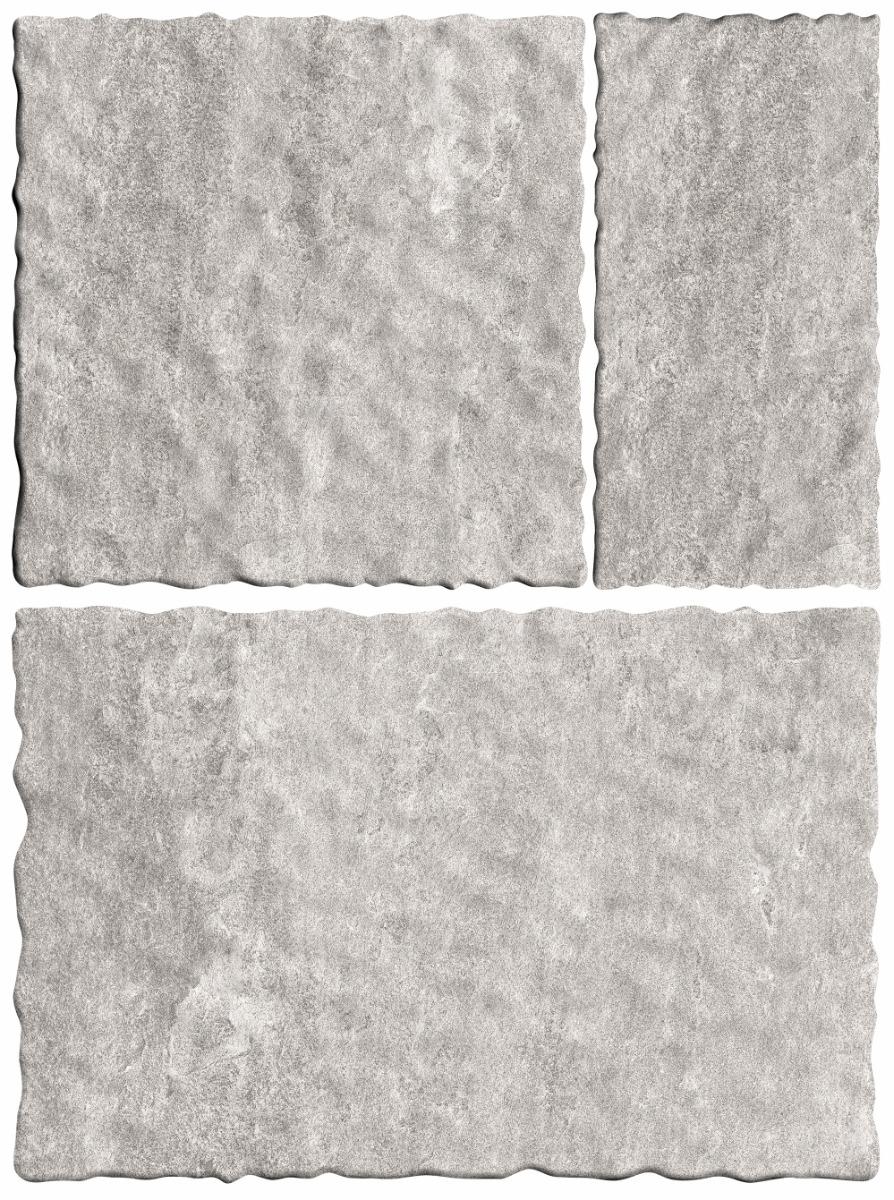 Matte Finish Steel Wavy Edge Modular Vitrified tile 455X305, 305X305,155X305 mm