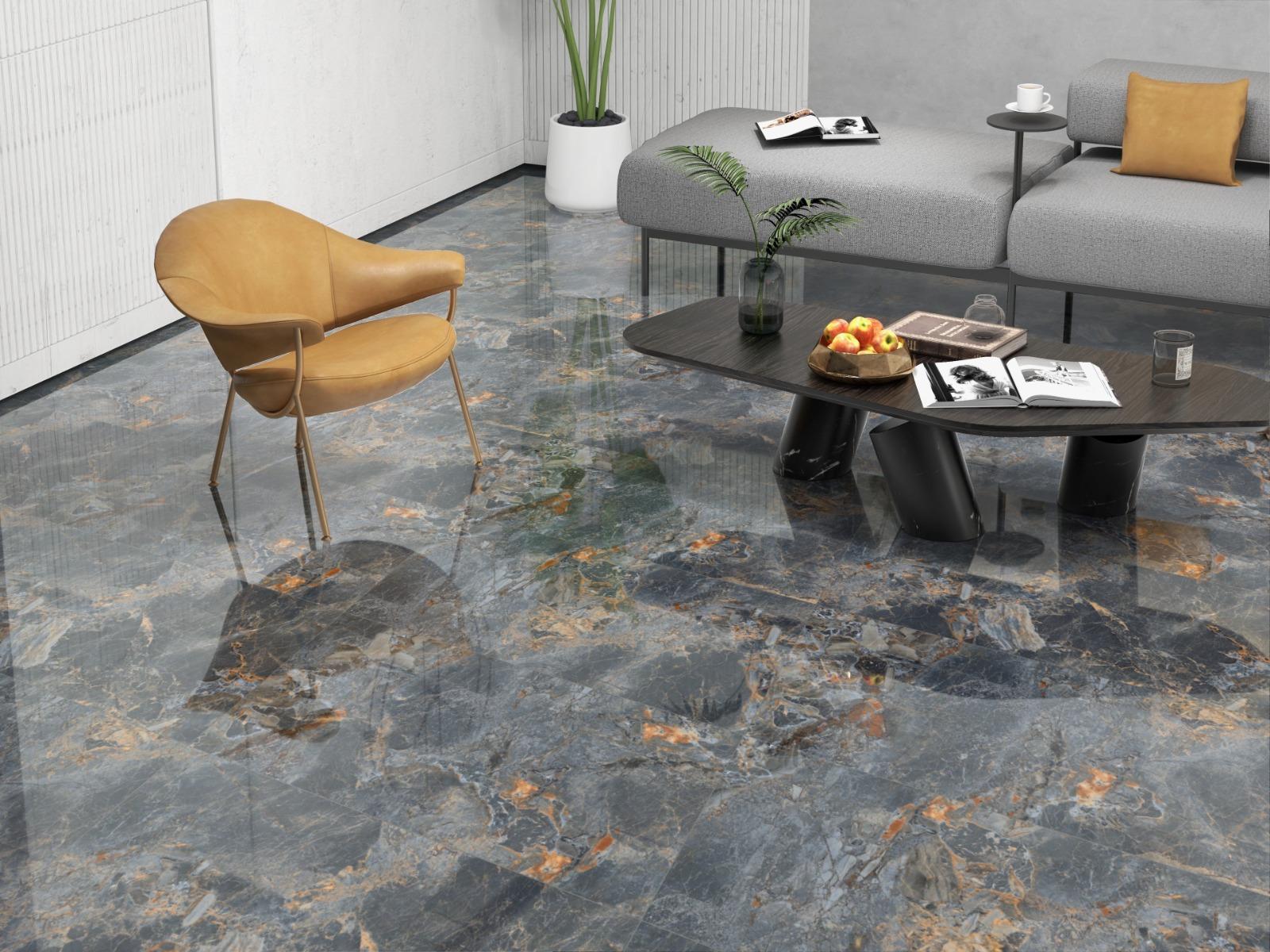 Buy 600x1200 Super Gloss Breccia Paradiso Blue Online | Orientbell