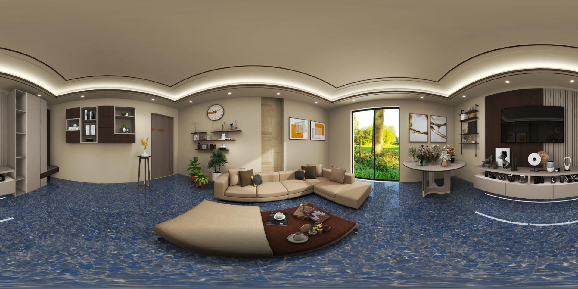 Super Glossy Finish DR Super Gloss Crystal Blue Marble Glazed Vitrified Tiles 600x1200 mm