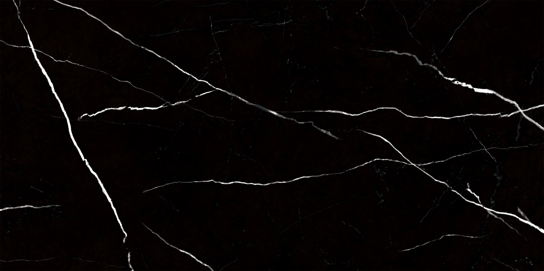 Super Glossy Finish DR Super Gloss Marquina Black Vitrified tile 600x1200 mm