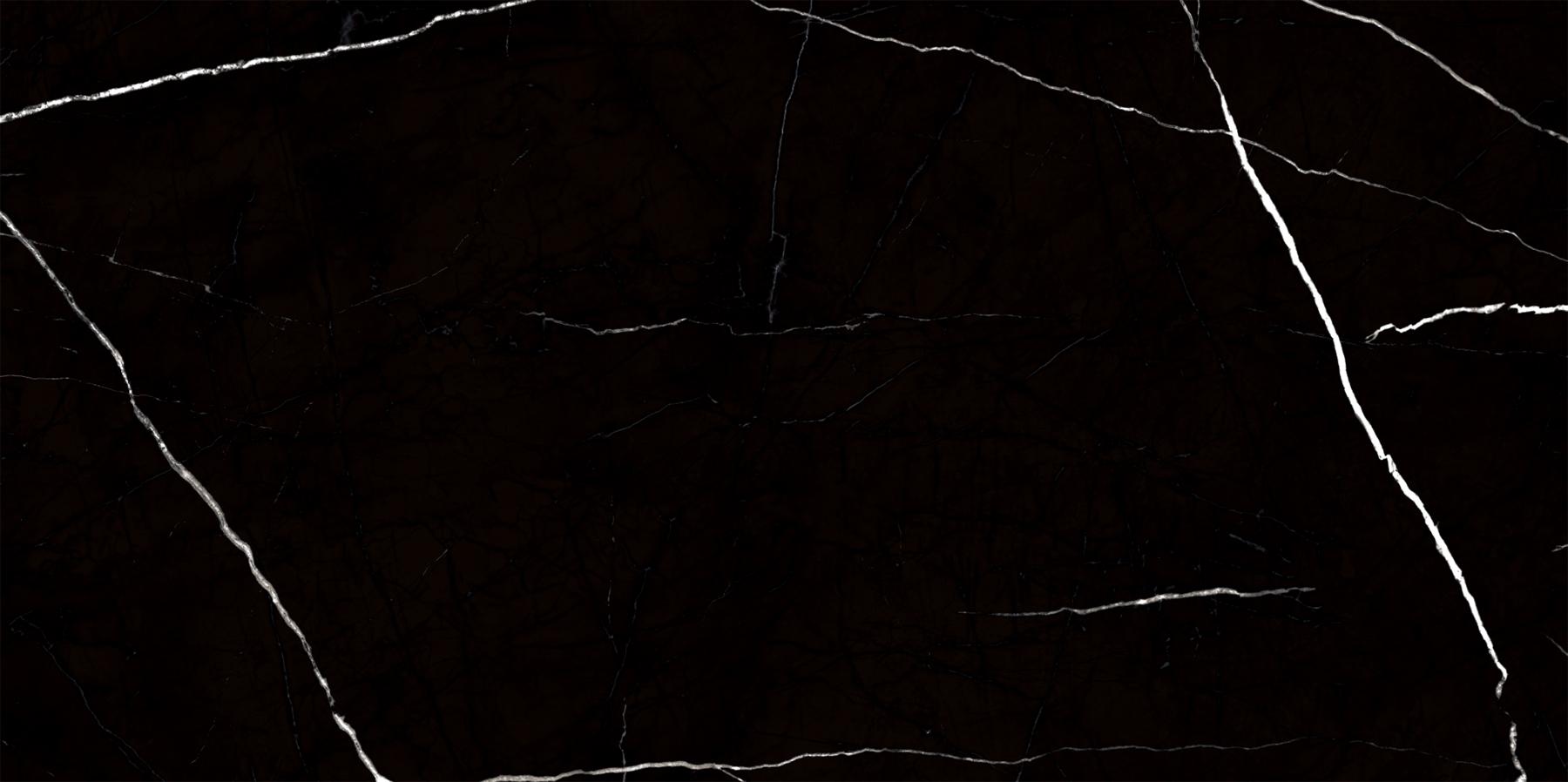 Super Glossy Finish DR Super Gloss Marquina Black Vitrified tile 600x1200 mm
