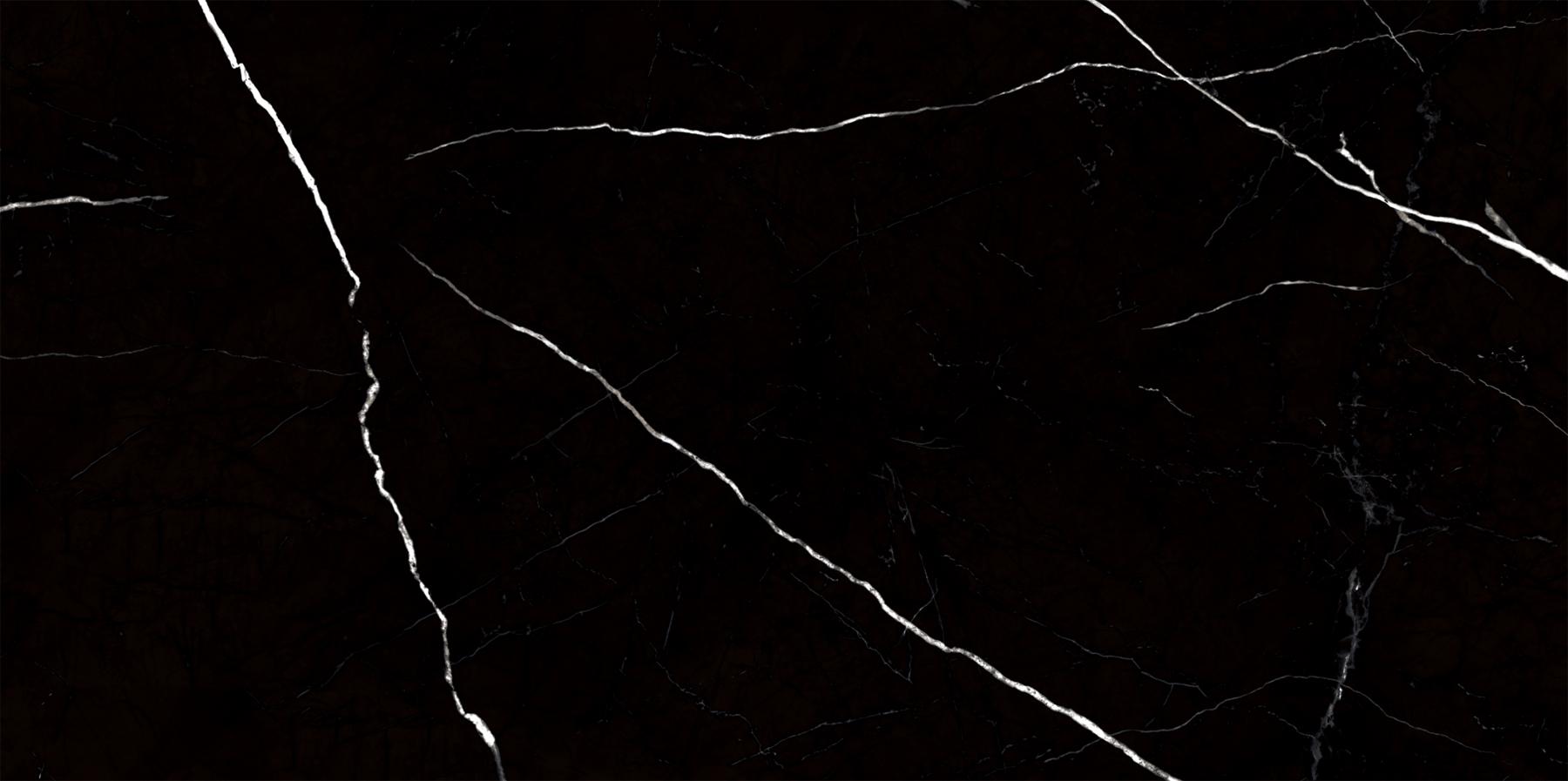 Super Glossy Finish DR Super Gloss Marquina Black Vitrified tile 600x1200 mm