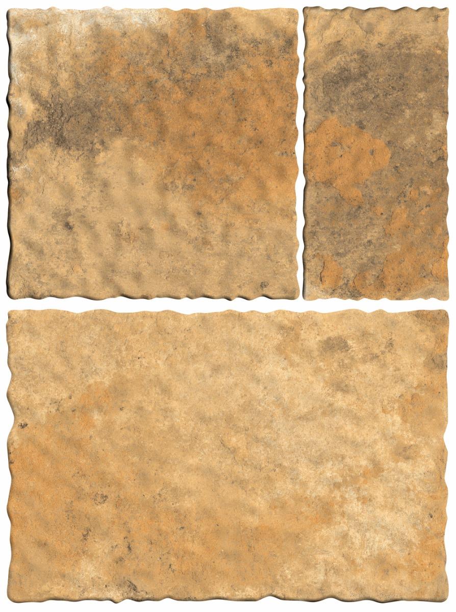 Matte Finish Tan Wavy Edge Modular Vitrified tile 455X305, 305X305,155X305 mm