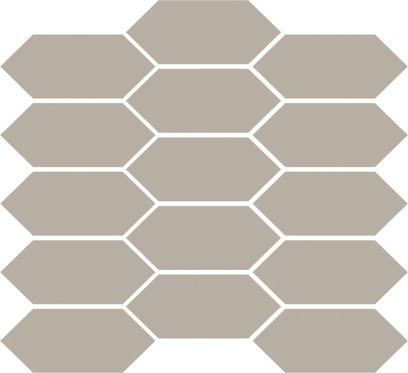 Glossy Finish Taupe Gloss Picket Ceramic tile 258x288 mm