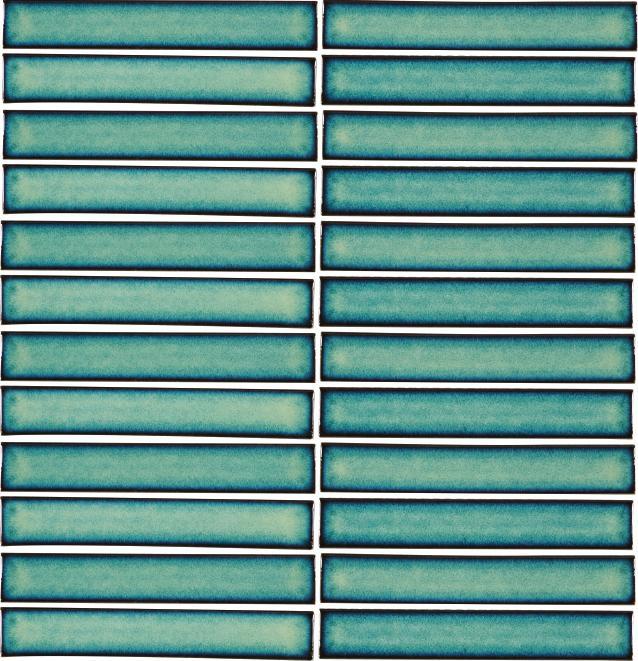 Glossy Finish Teal Blue Gloss 3D KitKat Ceramic tile 290x300 mm