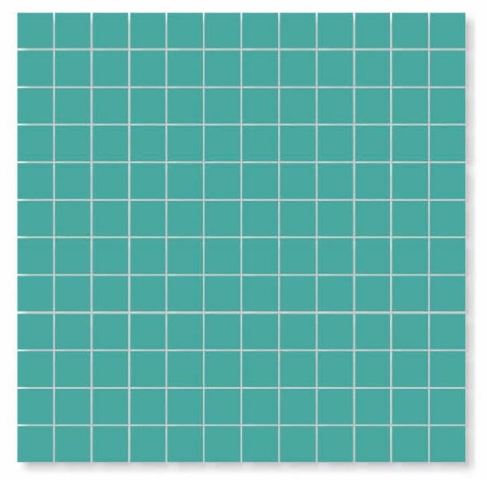 Glossy Finish Teal Blue Gloss Mosaic Ceramic tile 300x300 mm