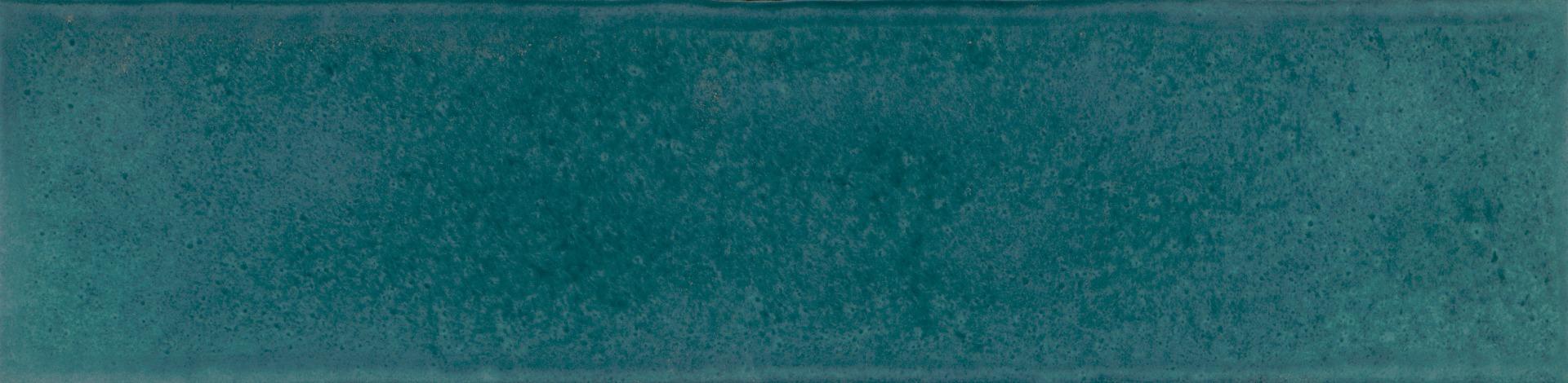 Glossy Finish Teal Blue Gloss Fresco Subway Ceramic tile 65x260 mm