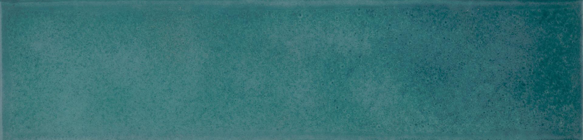 Glossy Finish Teal Blue Gloss Fresco Subway Ceramic tile 65x260 mm