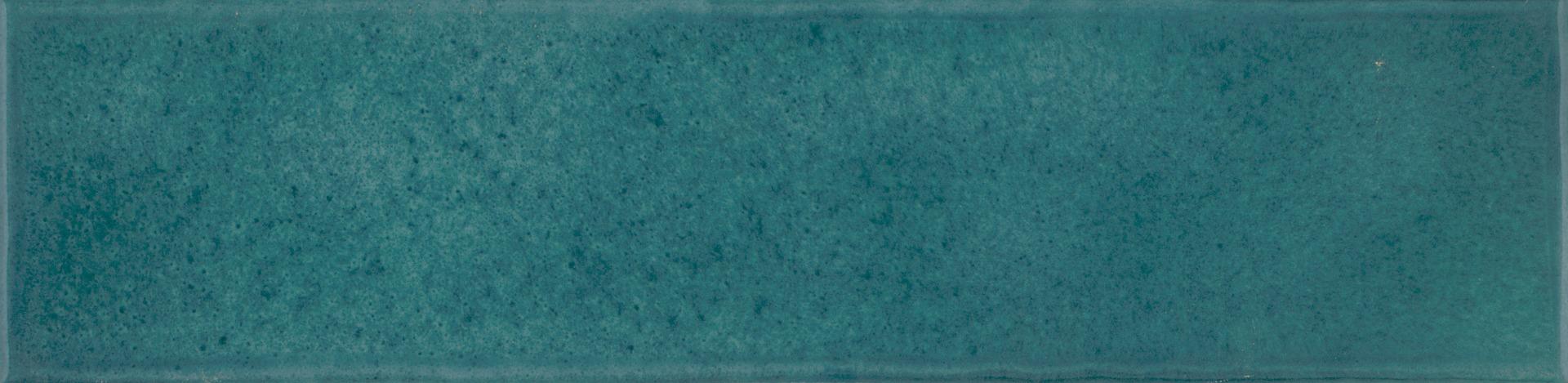 Glossy Finish Teal Blue Gloss Fresco Subway Ceramic tile 65x260 mm