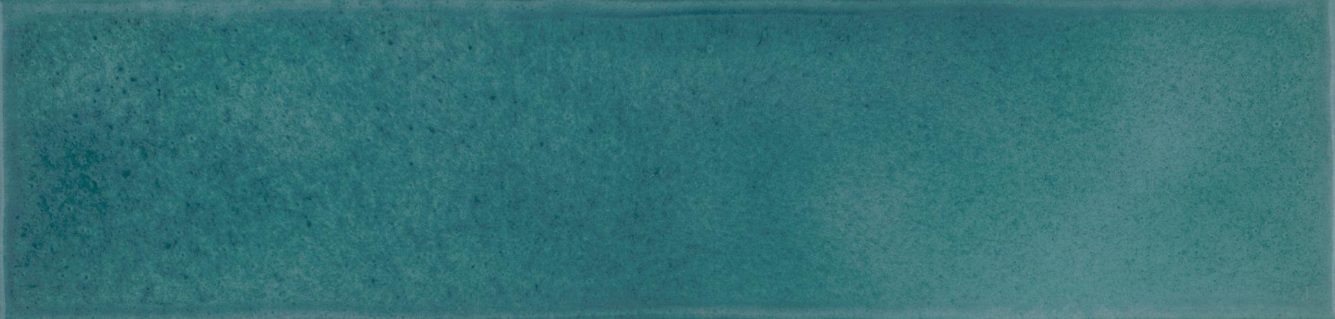 Glossy Finish Teal Blue Gloss Fresco Subway Ceramic tile 65x260 mm