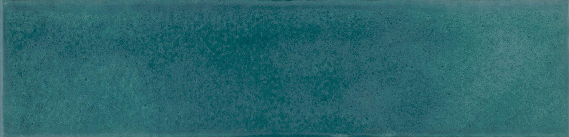 Glossy Finish Teal Blue Gloss Fresco Subway Ceramic tile 65x260 mm