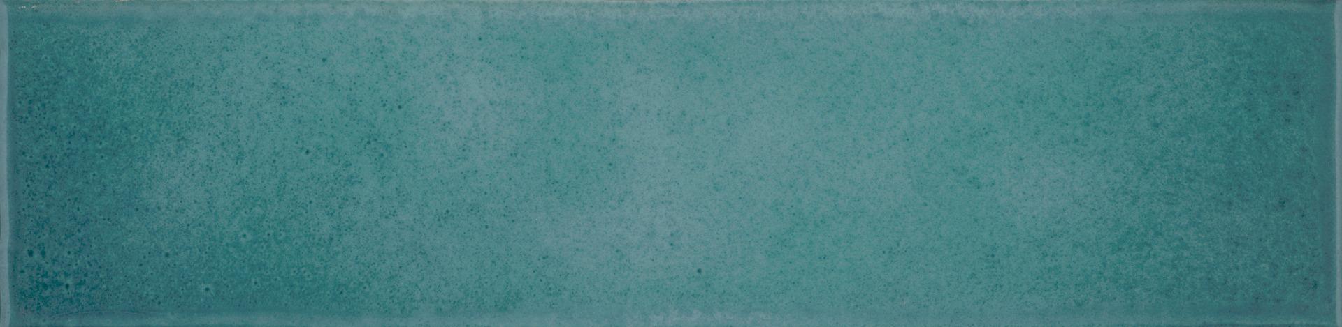 Glossy Finish Teal Blue Gloss Fresco Subway Ceramic tile 65x260 mm