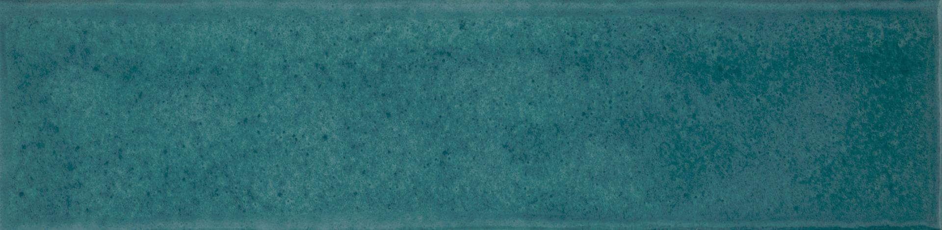 Glossy Finish Teal Blue Gloss Fresco Subway Ceramic tile 65x260 mm