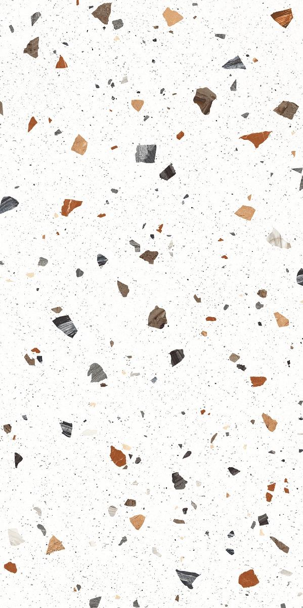 Carving Matte Terrazzo White Carving Porcelain tile 600x1200 mm