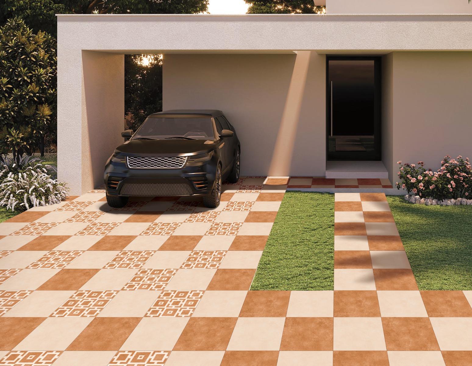 Matte Finish TL Bronze Sandy Ceramic tile 400x400 mm