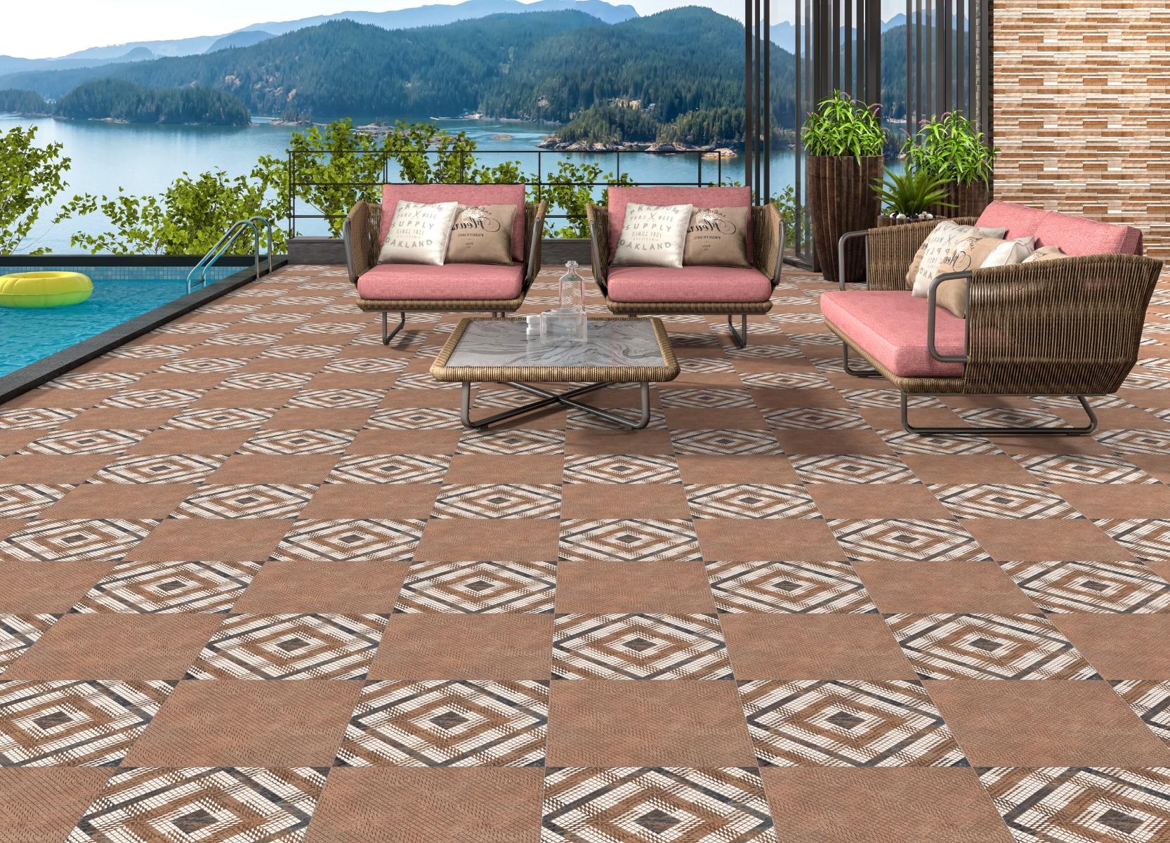 Matte Finish TL Creama Small Mosaic Ceramic tile 400x400 mm