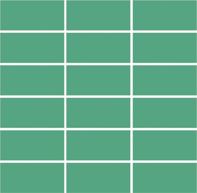 Glossy Finish Turquoise Gloss 3by6 Brick Ceramic tile 285x290 mm