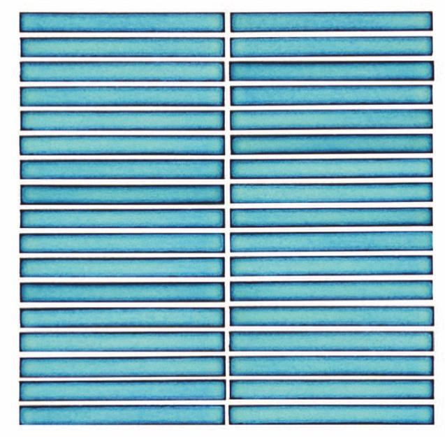 Glossy Finish Turquoise Gloss 3D KitKat Ceramic tile 298x303 mm