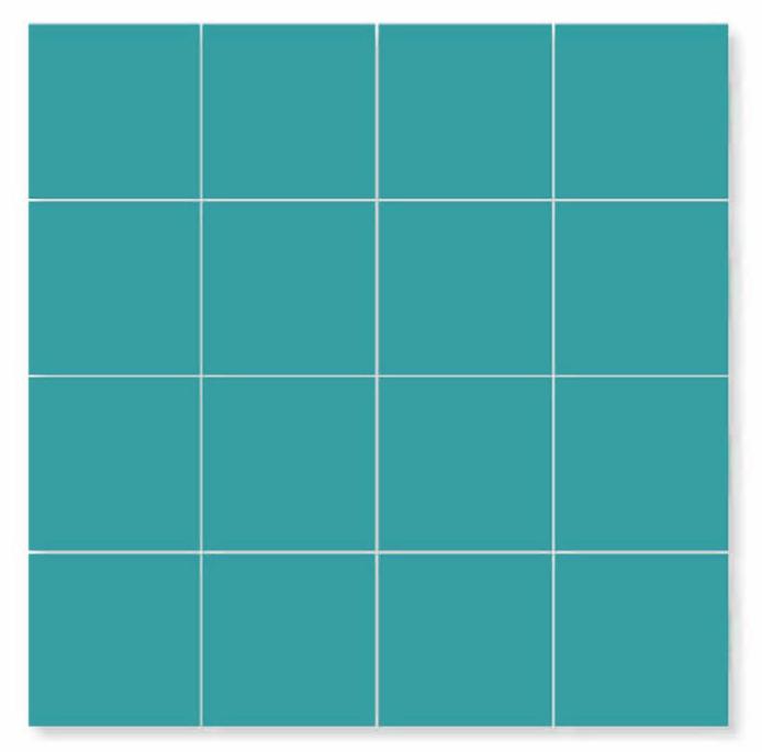Glossy Finish Turquoise Gloss 4by4 Square Ceramic tile 298x298 mm