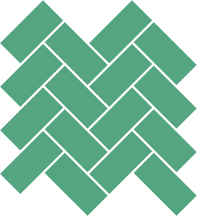 Glossy Finish Turquoise Stacked Herringbone Gloss Ceramic tile 269x275 mm