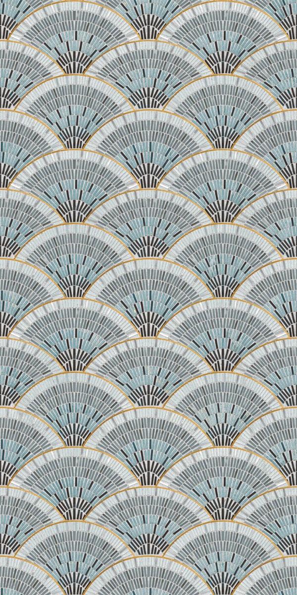 Carving Matte Turquoise Jazz Wallpaper Highlighter tile 600x1200 mm
