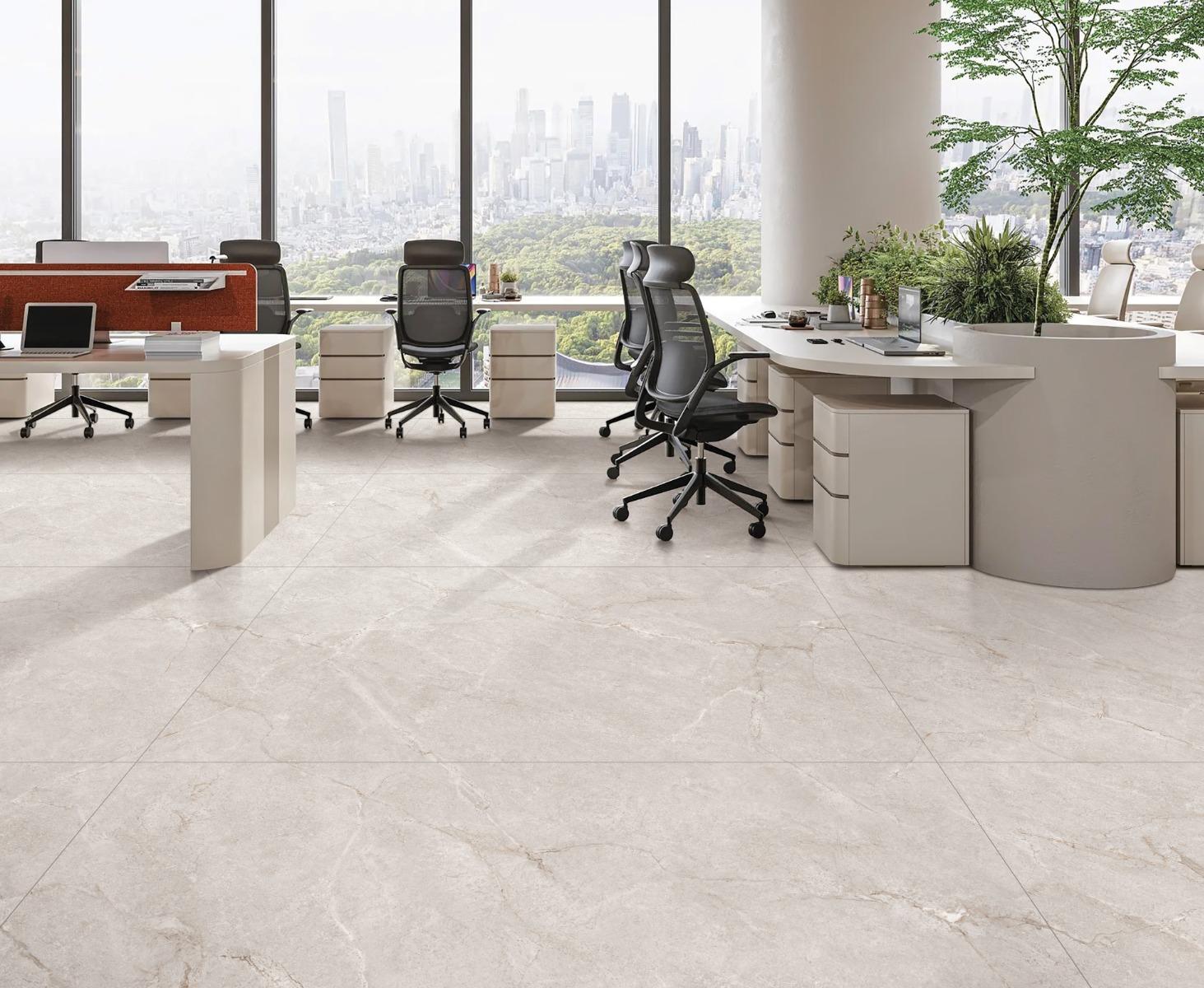 Matte Finish Veined Whisper Papertouch Glazed Vitrified Tiles Floor Tiles