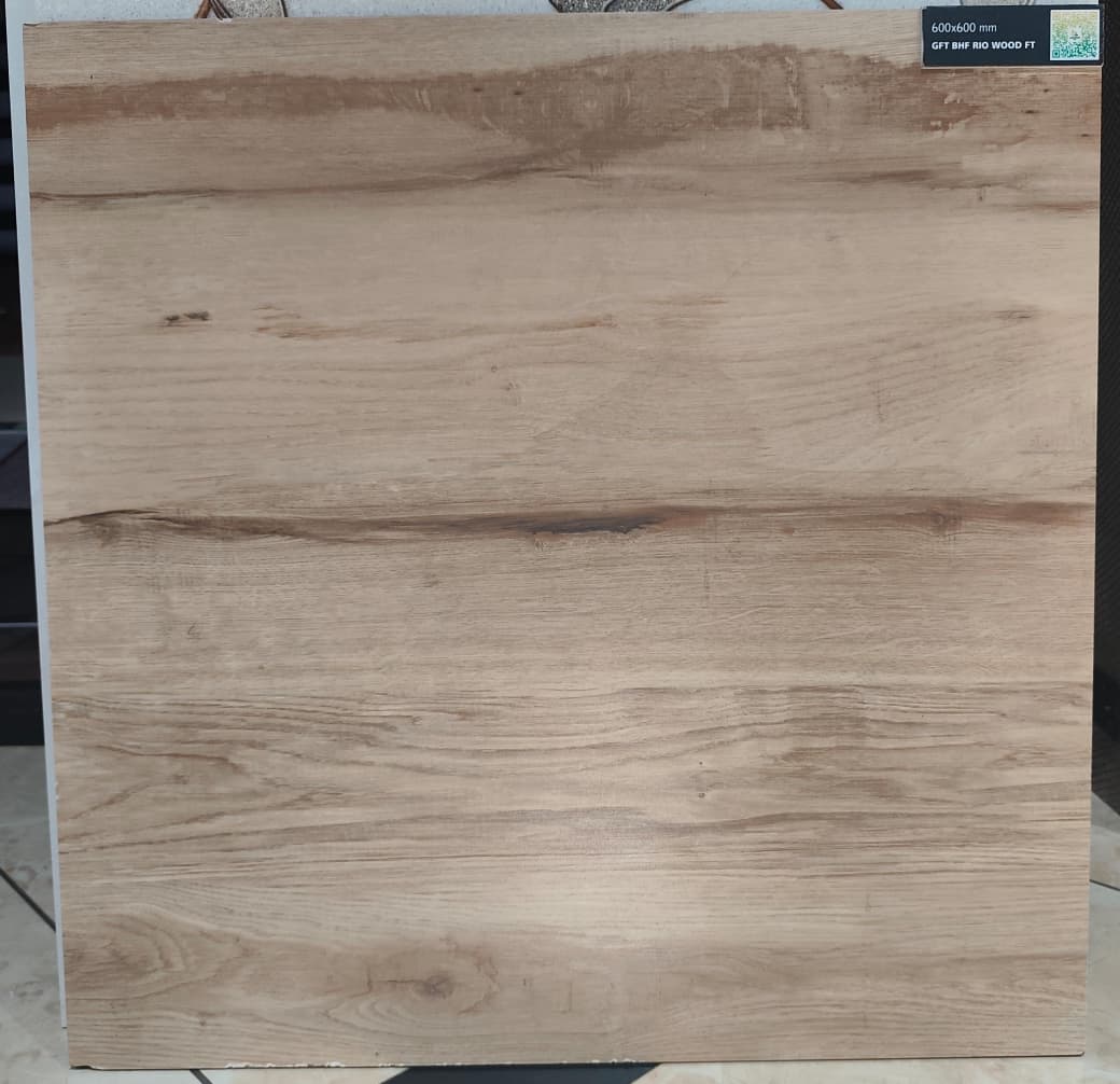 Matte Finish GFT BHF Rio Wood FT Ceramic tile 600x600 mm