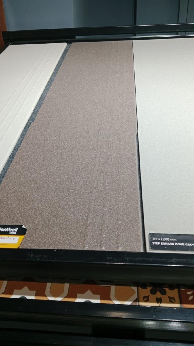 Matte Finish Step Sahara Choco Full Body Vitrified Tiles 300x1200 mm