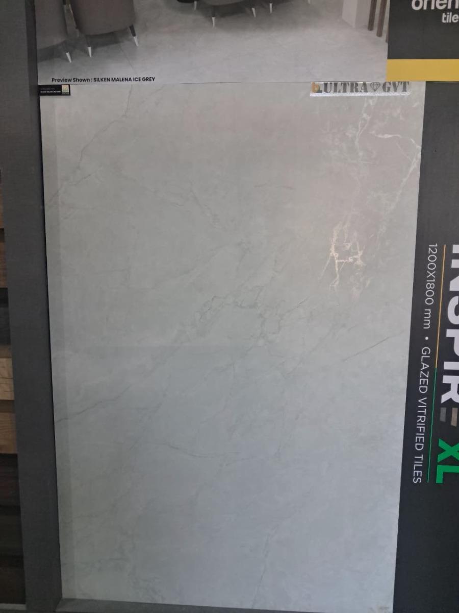 Matte Finish Silken Malena Ice Grey Glazed Vitrified Tiles 1200x1800 mm