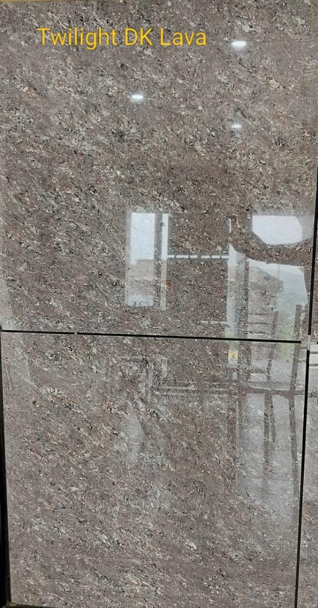 Glossy Finish Twillight Dk Lava Double Charge tile 600x600 mm