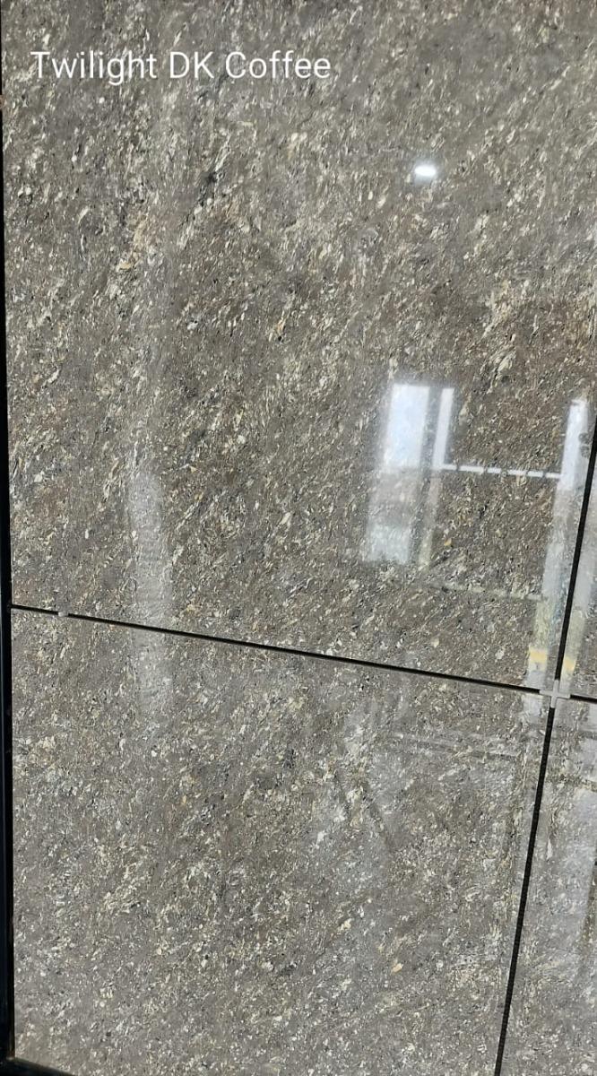 Glossy Finish Twillight Dk Coffee Double Charge tile 600x600 mm